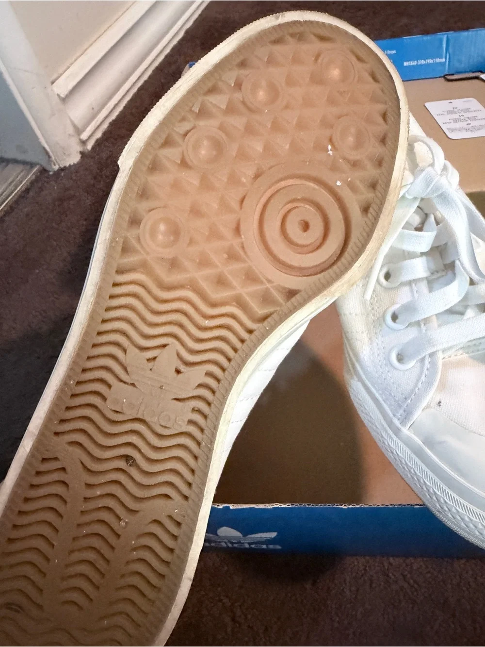 adidas White Low-Top Canvas Sneakers